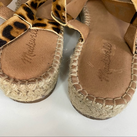Madewell The Malia Espadrille Cheetah Leopard Sandal Size 9.5 - Picture 6 of 11